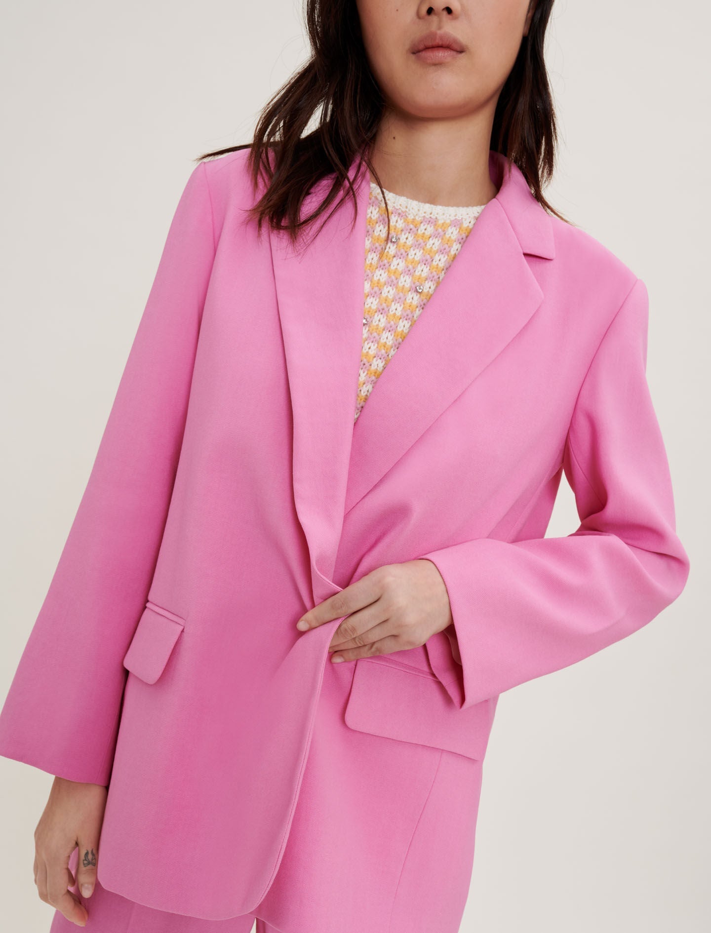 LOOSE-FITTING FLOATY SUIT JACKET